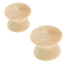 1 Pair (2 Knobs) BP812-WD 1″ Natural Wood Cabinet Knob Pulls Amerock Allison