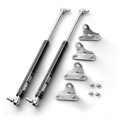 15 Inch Heavy Duty Soft Close Gas Struts 2 Pack, 15 inch 22.5lb Carbon Steel