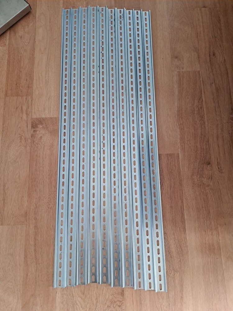 Omega 3F 10 pcs Steel DIN Rail 35mmx7mmx 1 meter L, DIN-3F Galvanic Zinc Plated