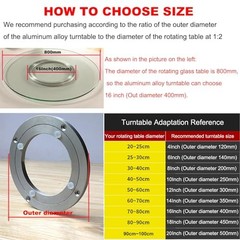 Aluminium Alloy Turntable Bearing, Heavy Duty Swivel Turntable Lazy Susan