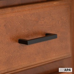 Black Cabinet Handles – 3 Inch Hole Center Modern Squared Drawer Pulls – 25 Pack