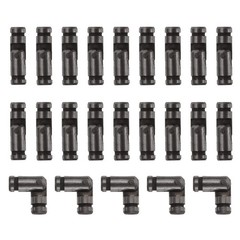 uxcell 50Pcs Invisible Barrel Hinges, 4x15mm Brass 0.16 x 0.59 Inch, Black