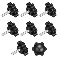 8Pcs Clamping Screw Knob M4 x 14mm Hex Shaped Star Knob 25mm Dia