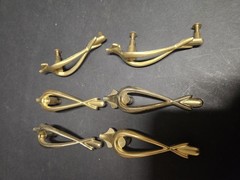 Set a 6 classy sculpture like handles for cabinets or doors Dressers Unique