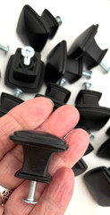 BUY 6-36 Matte BLACK 1.25″ SQUARE Metal Drawer PULL KNOBS Cabinet Cupboard Pulls