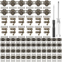 72 Sets Retro Jewelry Box Hinges and Latches with Matching Screws Kit, Small …
