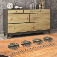 4 Pieces of Decorative Iron Hinges for Enhancing For Wooden Doors and Cabinets