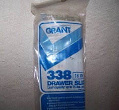 Grant # 338 16″ Drawer Slides 75 lb. capacity set of 2