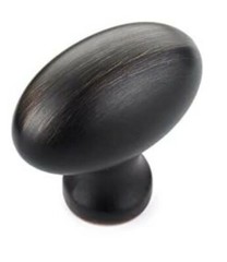 10 PACK Oblong Cabinet Knob 40 mm x 22 mm Decorative Brushed Oil Rubbed Bronze