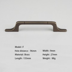 Antique Brass Cabinet Pull Coffee Color Handles for Cabinets and Drawers