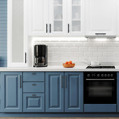 10 Pack 5 Inch Length Kitchen Cabinet Handles with 3 Inch Hole Center Matte Blac