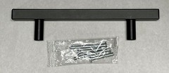 10 Pack Black Anodized T-bar Rectangular Cabinet Pulls, 4″ Centers 6-3/8″ Length