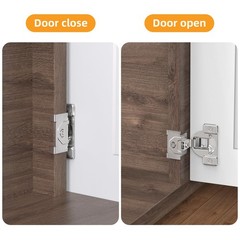 Chibery Non-Slow Close Regular Hinges, 1-3/8″ Overlay Standard Concealed Cabi…