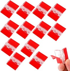 Mini Self-Adhesive Acrylic Hinges – 12 Pcs, 1.37×0.98 inches, Transparent