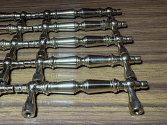 VTG 10 Brass Cabinet Pulls Vintage Style Handles