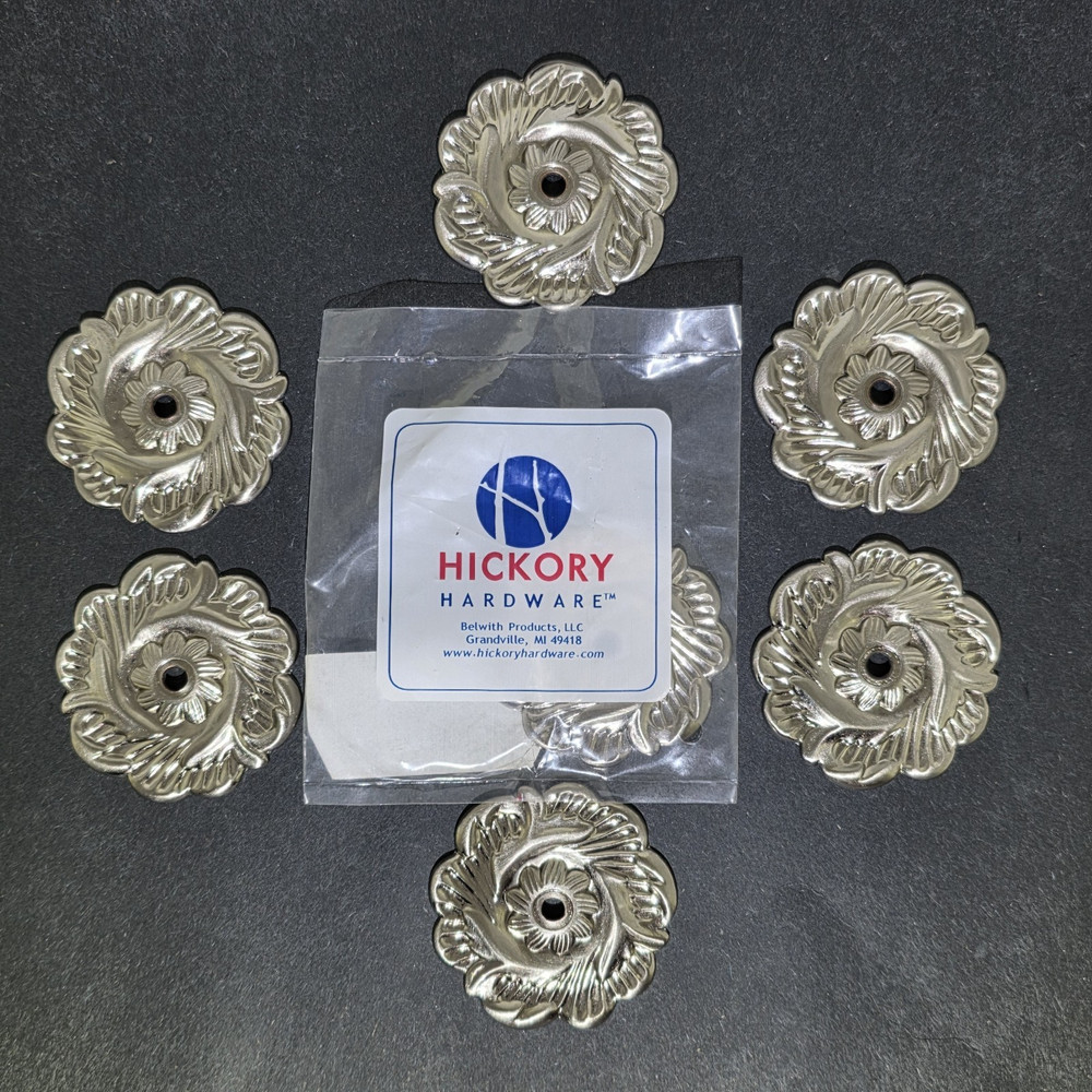 Hickory Hardware P138-SN Cavalier 2-3/8″ Traditional Backplate Satin Ni lot of 7