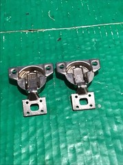 Lot of 2 Grass 860-01 Nickel Face Frame Hinge w/ 860-046 base mount plate 42mm