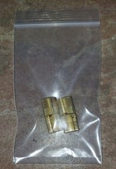 2 – Barrel Hinges 14mm Cylindrical Hidden Cabinet Concealed Brass 180 degree New