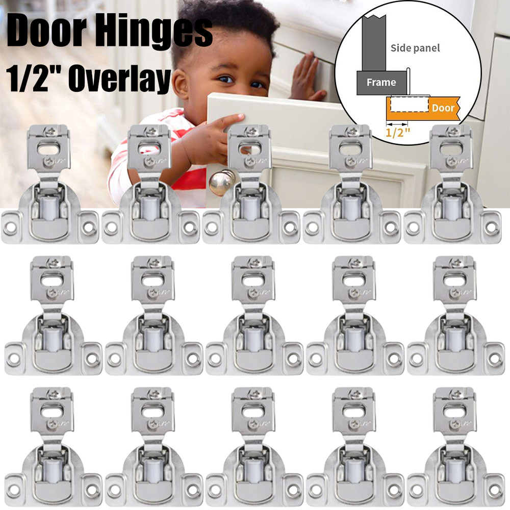 20 Pack 1/2″ Overlay Soft Close Face Frame 105° Compact Cabinet Hinges Handware