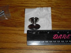 Homdiy Brushed Nickel Cabinet Pulls / Drawer Knobs plus screws Set of 8 round 1″