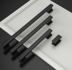 Asidrama Matte Black Cabinet Handles 56PCS (24×5”, 10×7”, 8×9”, 14×3.75”) Zinc