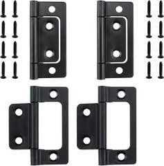 4-Pack Non-Mortise Door Hinges Bifold Butt Cabinet Hinges with Screws