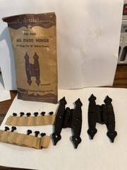 New NOS Amerock Colonial T-1620-CB Hinge Colonial Black Matching Pair W/SCREWS