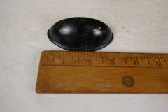 Lot of 6 Preowned Black Cup Cabinet Pull 3-in Worn Black Finish