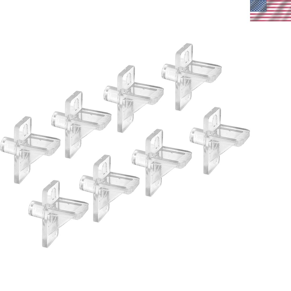 Durable 1/4 Inch Clear Shelf Support Pegs – 8 Pack for Stable Shelving Solutions