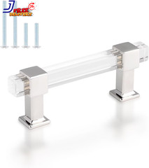 30 Pack Adjustable Kitchen Cabinet Handles 3 Inch Hole Center Clear Acrylic Cabi