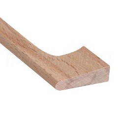 12×1.5×3.1cm Beech-Wood Drawer Pull Handles Screw Hole Space 9.6cm Set of 10