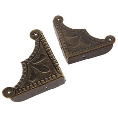 4pcs Metal Decorative Corner Protectors Box Table Album Book Iron Guards S/L
