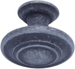 10 Packs Traditional Top Ring Cabinet Knob, Diameter 3.18 cm, Antique Silver