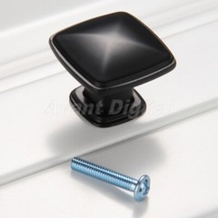 Modern Black Pull Handle Knob Cabinet Drawer Door Knobs Single Hole 96/128/160mm
