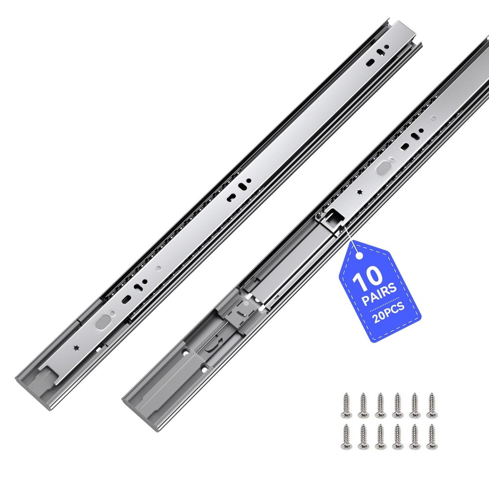 LONTAN 10 Pairs Soft Close Drawer Slides 18 inch SL4502S318 Ball Bearing Full…