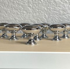 Lot Of 8 Shiny Chrome Door Drawer Cabinet Pull Handles Kitchen Bathroom 1.25″ D