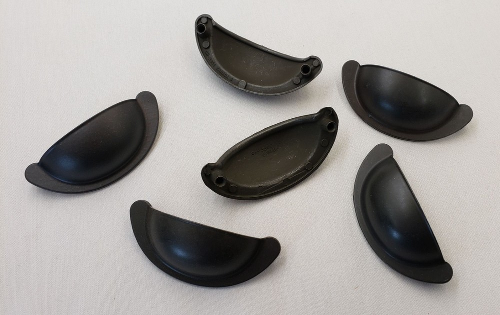 Black with Red Rust Speckles Cup Cabinet Drawer Door Pulls Handles 2-1/2″ Qty 10