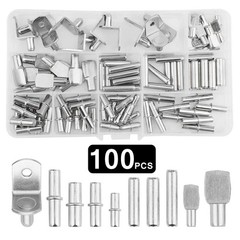 100 PCS 10 Types Shelf Support Pins Cabinet Pegs Assortment 5/6/7mm Shelving Fix