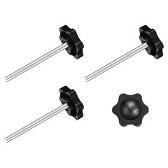 4Pcs Clamping Screw Knob, M5 x 60mm Hex Shaped Star Knob, 25mm Dia