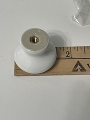Amerock Contemporary White Round Mushroom Cabinet Furniture Drawer Knob