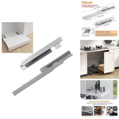 TMGSK Shelf Drawer Slide Soft Close Bottom Support Under Mount Pull Out Drawer