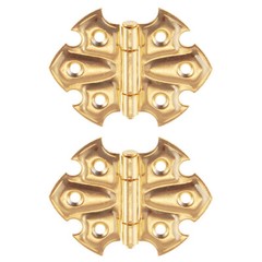 Pair Steel Ornamental Cabinet Furniture Flush Hinge Removable Pin 2″H x 2-1/2″W