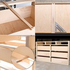 2 Pack 18″ Wax-Coated Wood Drawer Slides – Durable Beech Construction