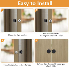 6 Pack Cabinet Magnetic Door Catch Latch Strong 20 lbs Ultra-Thin Magnets Closer