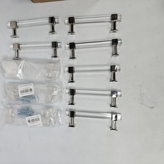 10 PCS Acrylic Cabinet Handles Modern Drawer Pulls 4 Inch Hole Centers