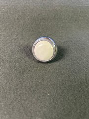 1-1/4″ Round Knob White Ceramic with Chrome