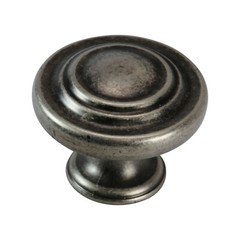 5 Pack Saturn Round 1-11/32″ Pewter Kitchen Cabinet Dresser Drawer Knob K70134P