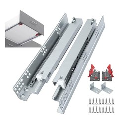 Steel Undermount Glides 21 Inch Full Extension 100LB