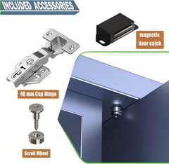 Cabinet Pocket Door Slide System Kit 16″,2PCS Inset Sliding Hardware for Hidden