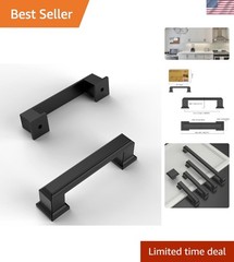 10 Pack Matte Black Cabinet Pulls – Elegant 3 Inch Handles for Home Decoration